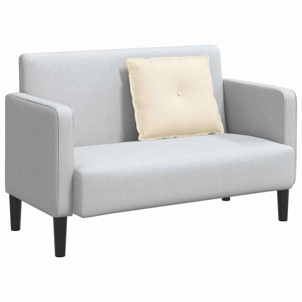 Polštář Na Záda Krémová 60 X 50 Cm Žebrovaná Látka