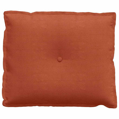 Polštář Na Záda Červená Oranžová 60 X 50 Cm Žebrovaná Látka
