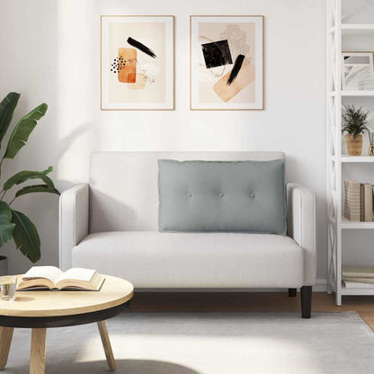 Polštář Na Záda Světle Šedá 80 X 19 X 50 Cm Textil