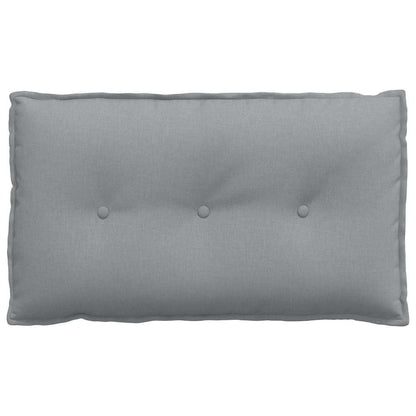 Polštář Na Záda Světle Šedá 80 X 19 X 50 Cm Textil