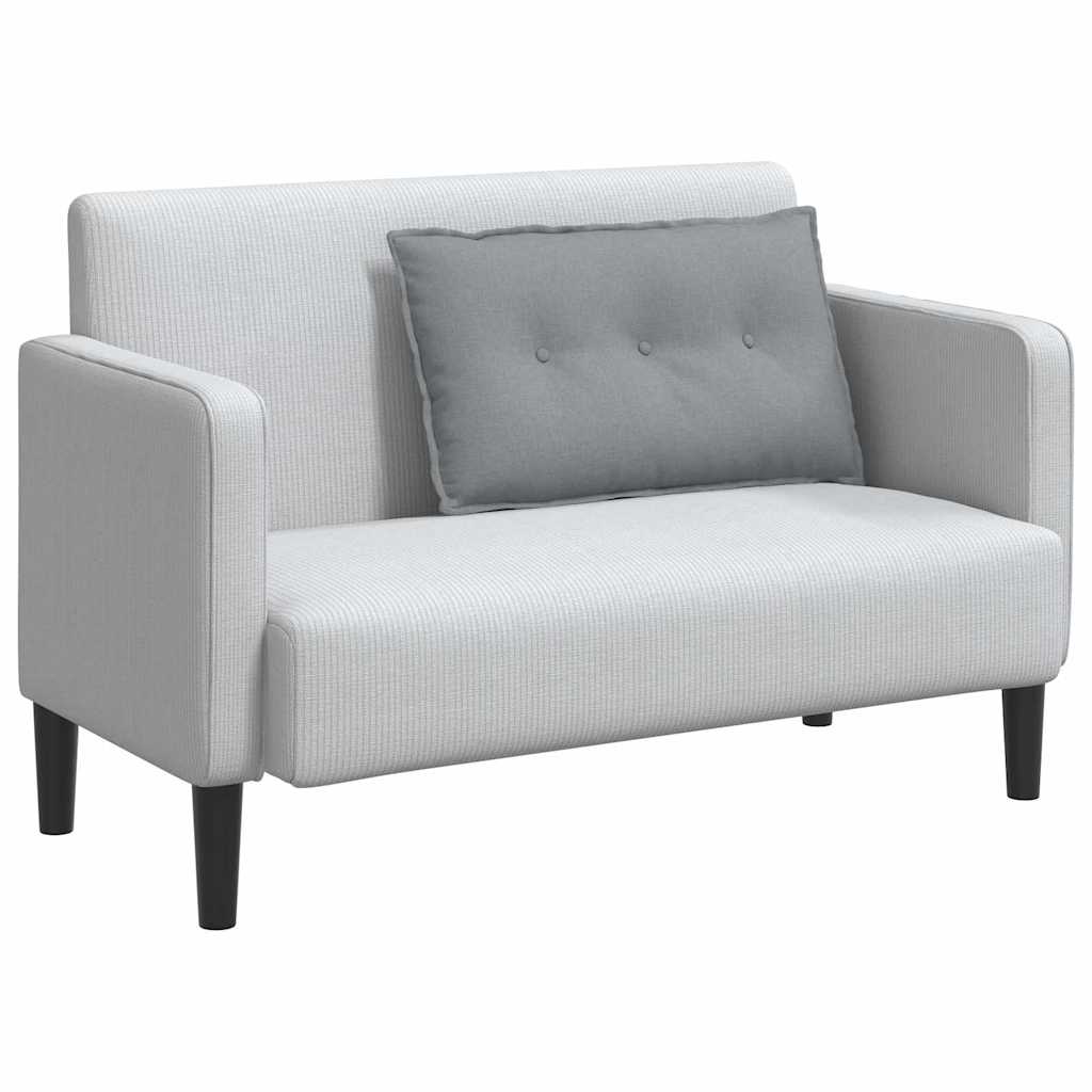 Polštář Na Záda Světle Šedá 80 X 19 X 50 Cm Textil