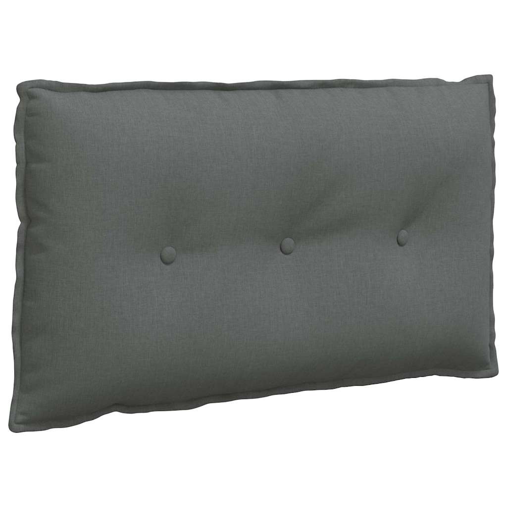 Polštář Na Záda Tmavě Šedá 80 X 19 X 50 Cm Textil