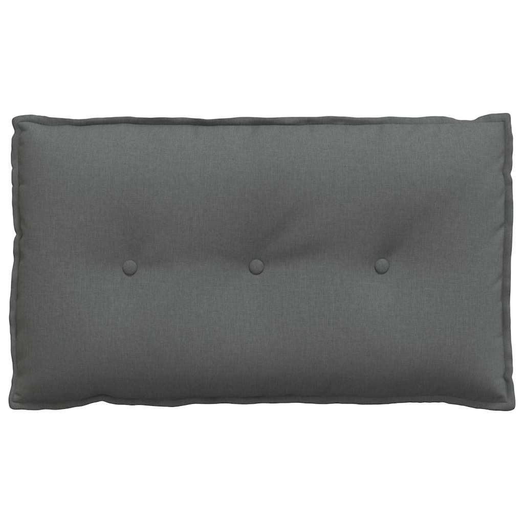 Polštář Na Záda Tmavě Šedá 80 X 19 X 50 Cm Textil