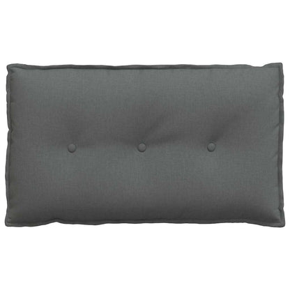 Polštář Na Záda Tmavě Šedá 80 X 19 X 50 Cm Textil
