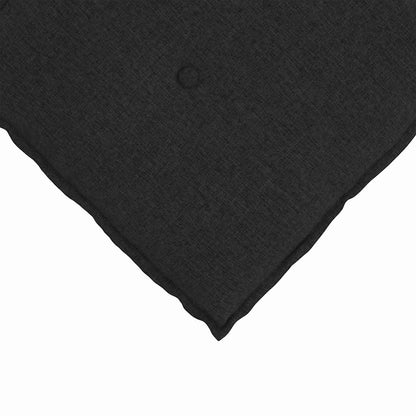 Polštář Na Záda Černá 80 X 19 X 50 Cm Textil