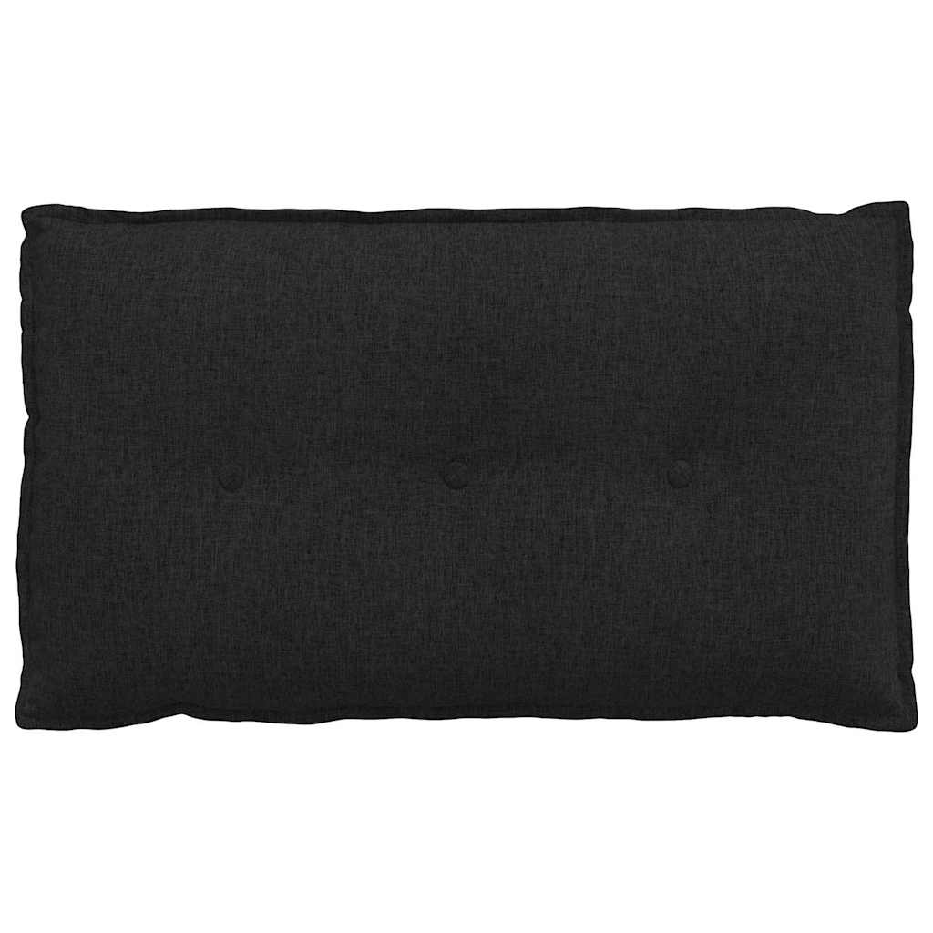 Polštář Na Záda Černá 80 X 19 X 50 Cm Textil