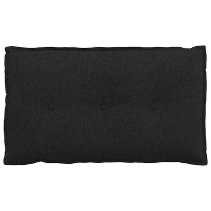 Polštář Na Záda Černá 80 X 19 X 50 Cm Textil