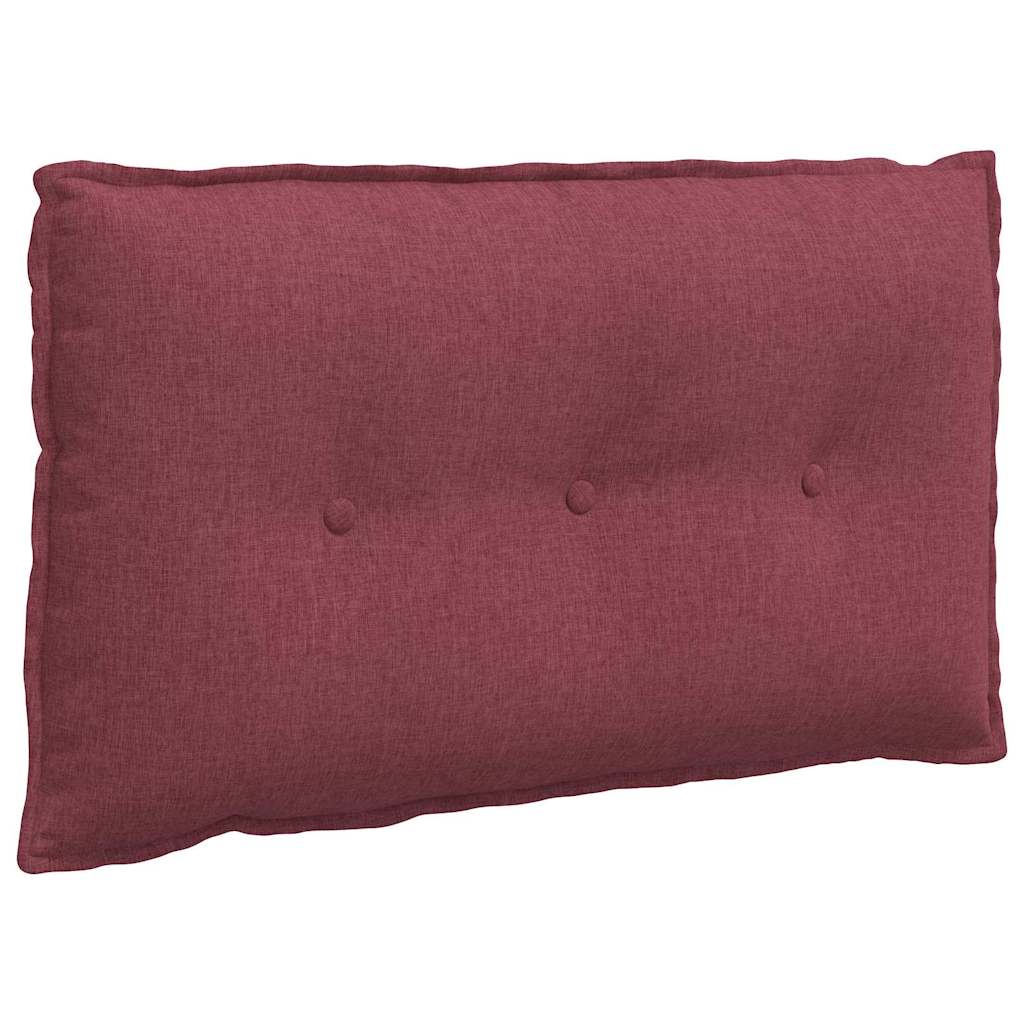 Polštář Na Záda Víno Červené 80 X 19 X 50 Cm Textil