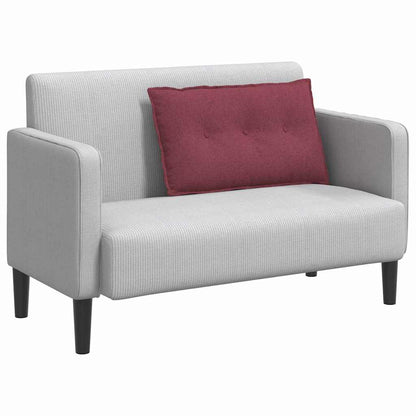 Polštář Na Záda Víno Červené 80 X 19 X 50 Cm Textil