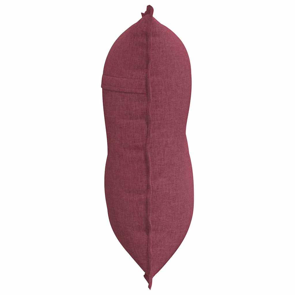 Polštář Na Záda Víno Červené 80 X 19 X 50 Cm Textil