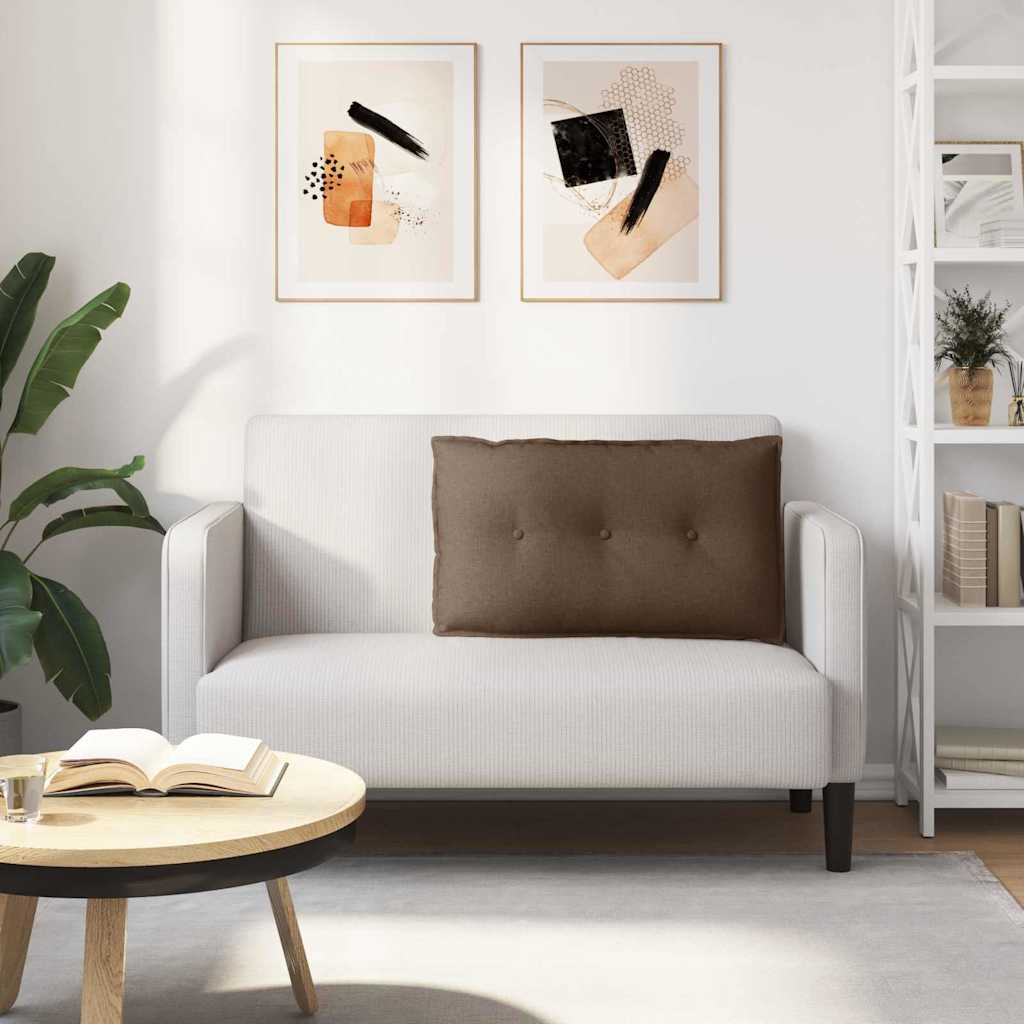 Polštář Na Záda Hnědá 80 X 19 X 50 Cm Textil