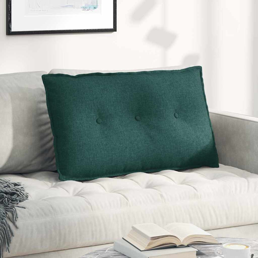 Polštář Na Záda Tmavě Zelená 80 X 19 X 50 Cm Textil