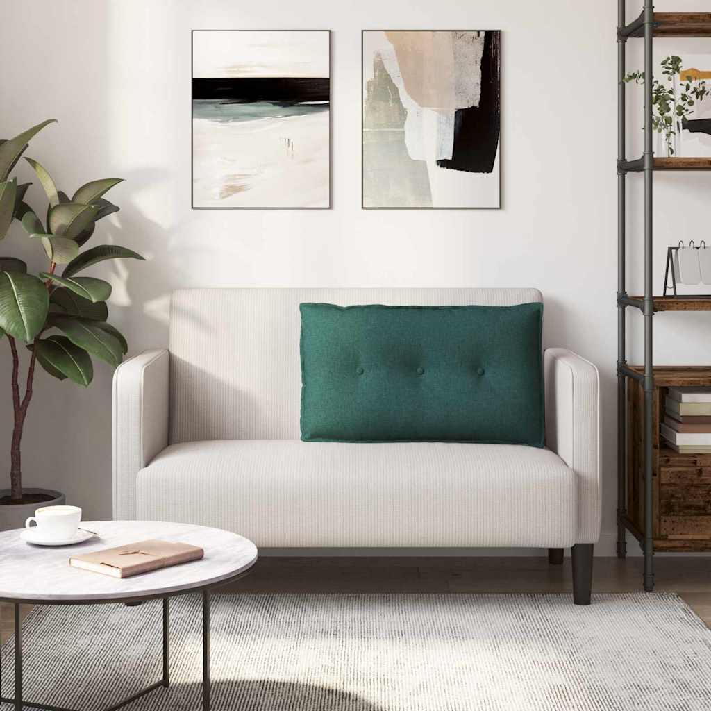 Polštář Na Záda Tmavě Zelená 80 X 19 X 50 Cm Textil