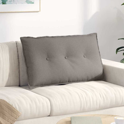 Polštář Na Záda Taupe 80 X 19 X 50 Cm Textil