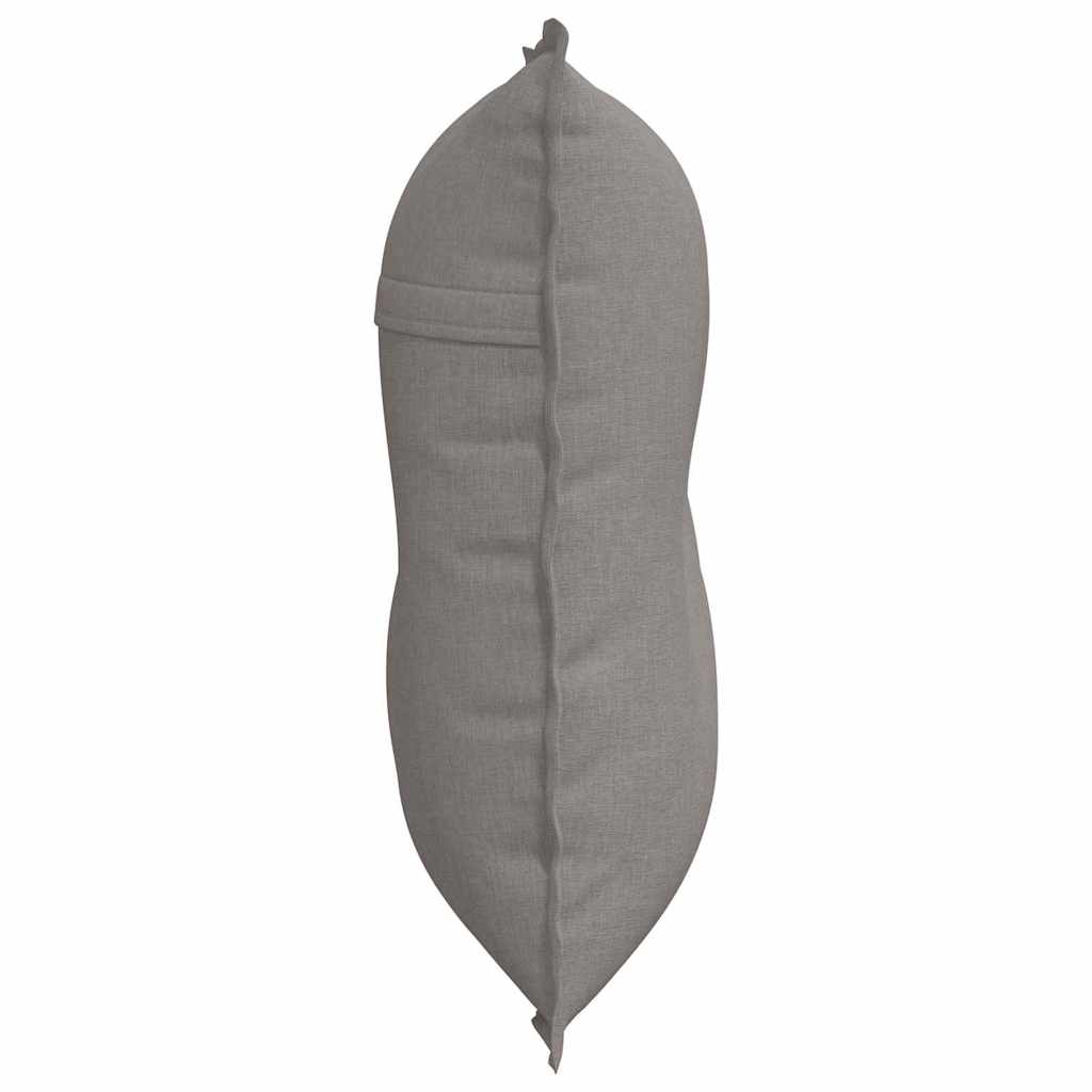 Polštář Na Záda Taupe 80 X 19 X 50 Cm Textil