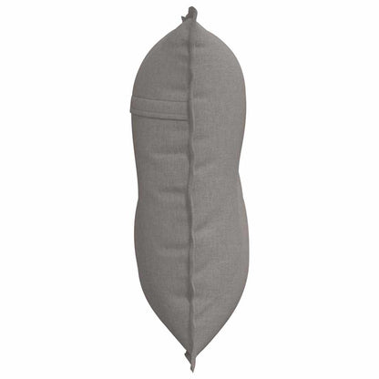 Polštář Na Záda Taupe 80 X 19 X 50 Cm Textil