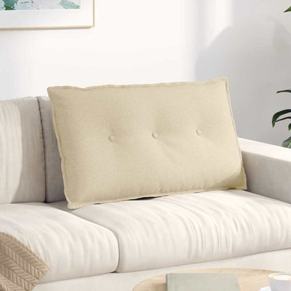 Polštář Na Záda Krémová 80 X 19 X 50 Cm Textil