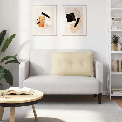 Polštář Na Záda Krémová 80 X 19 X 50 Cm Textil