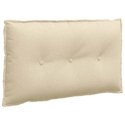 Polštář Na Záda Krémová 80 X 19 X 50 Cm Textil
