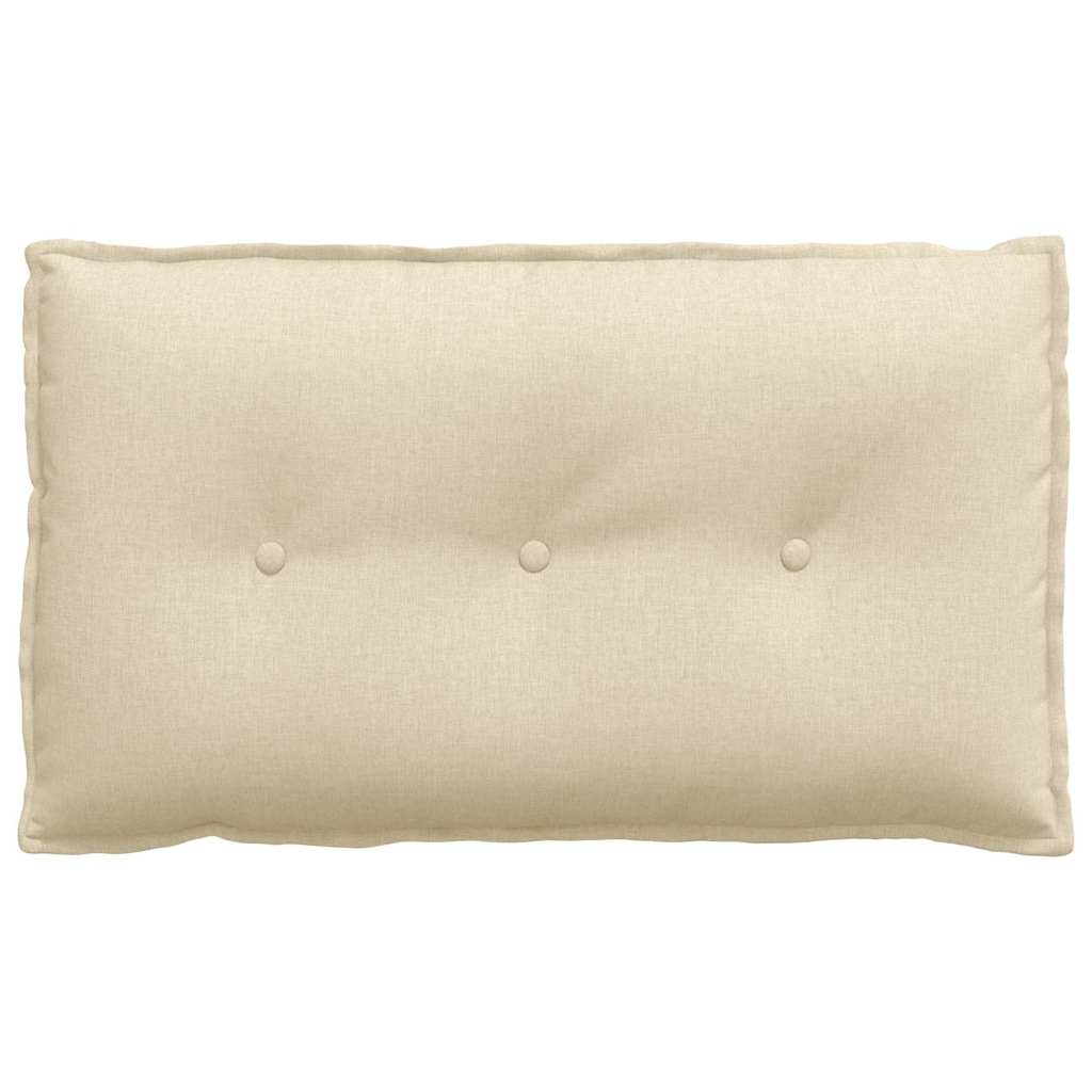 Polštář Na Záda Krémová 80 X 19 X 50 Cm Textil