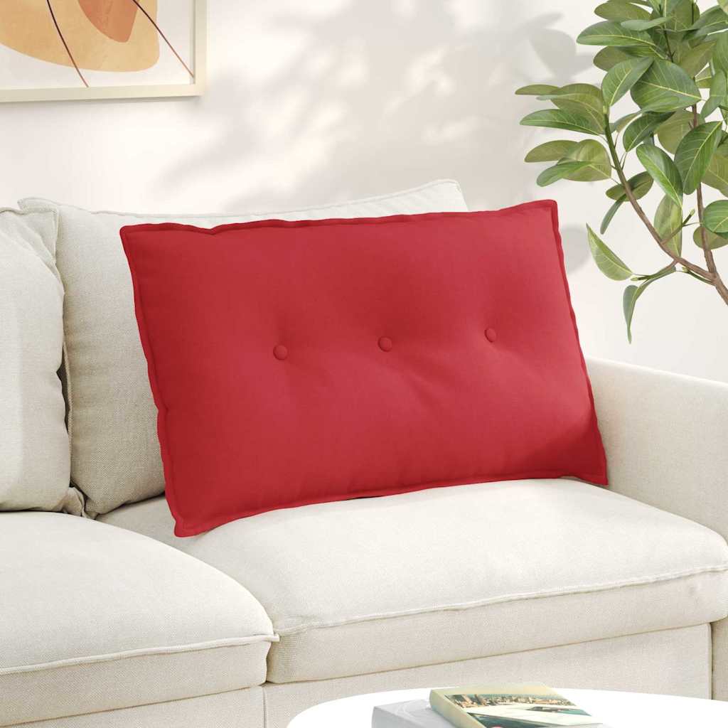 Polštář Na Záda Červená 80 X 19 X 50 Cm Textil