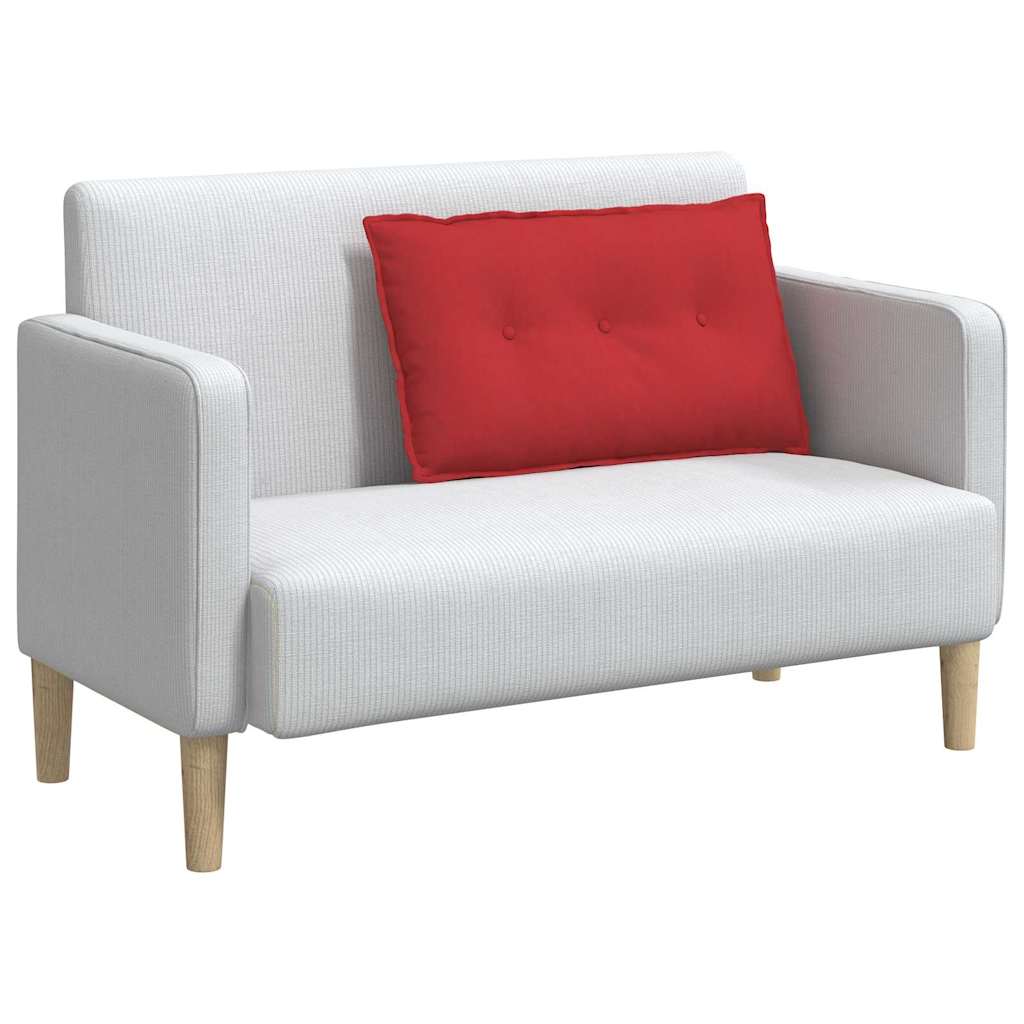 Polštář Na Záda Červená 80 X 19 X 50 Cm Textil