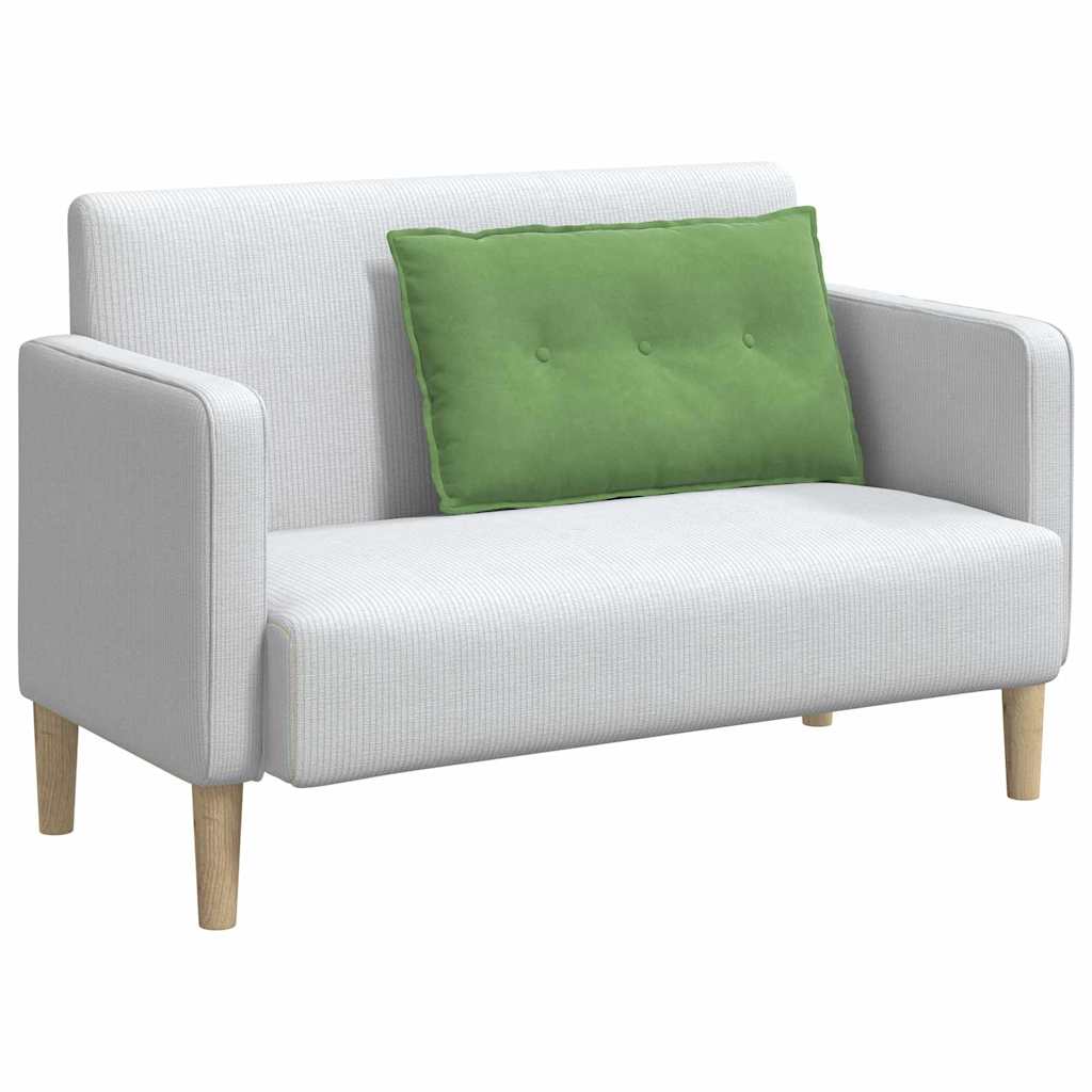 Polštář Na Záda Světlá Zelená 80 X 50 Cm Žebrovaná Látka