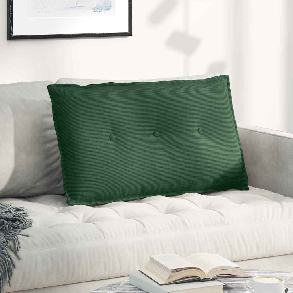 Polštář Na Záda Jungle Green 80 X 50 Cm Žebrovaná Látka