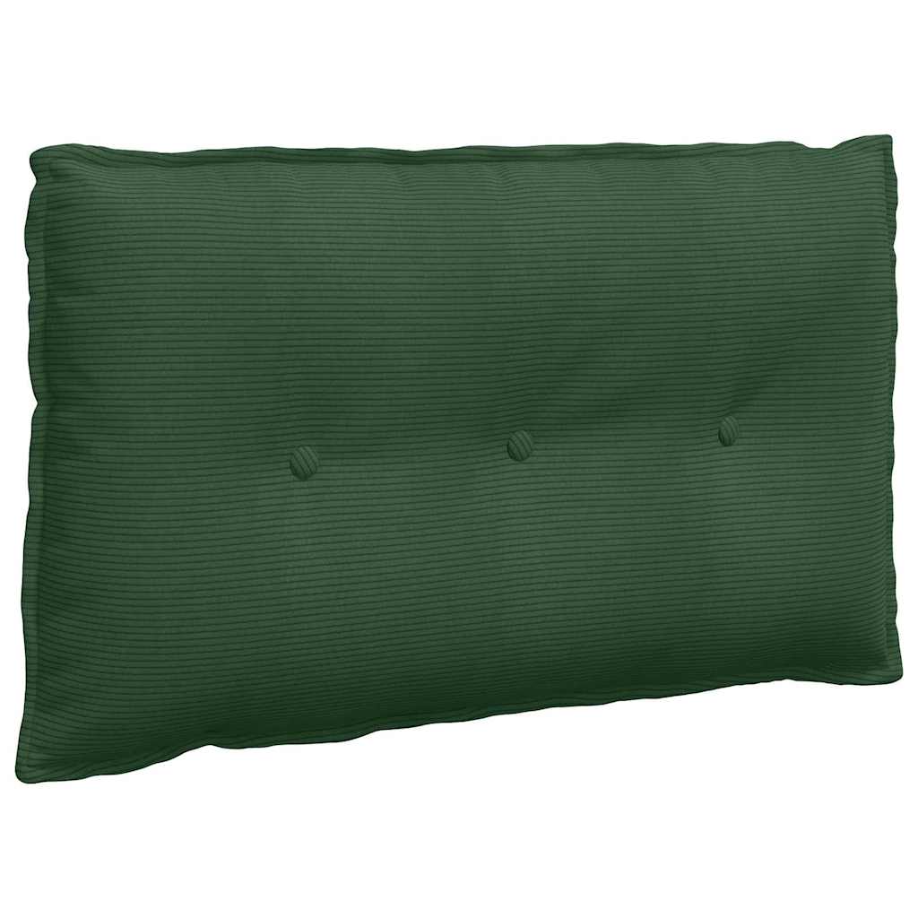 Polštář Na Záda Jungle Green 80 X 50 Cm Žebrovaná Látka