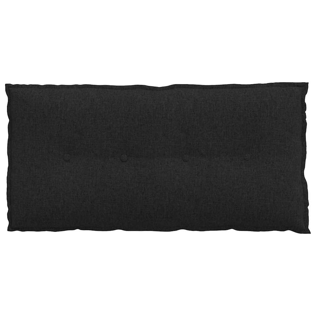 Polštář Na Záda Černá 100 X 19 X 50 Cm Textil