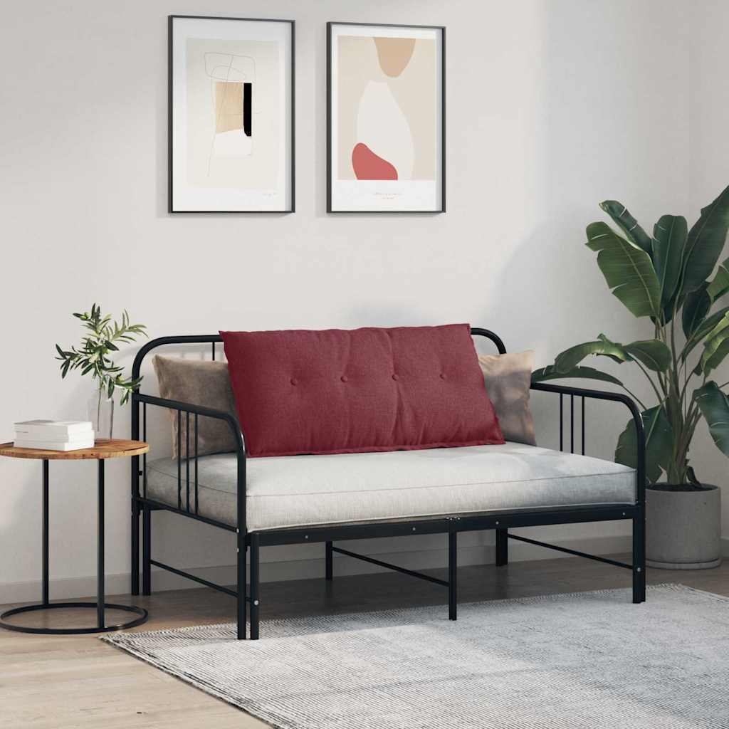 Polštář Na Záda Víno Červené 100 X 19 X 50 Cm Textil