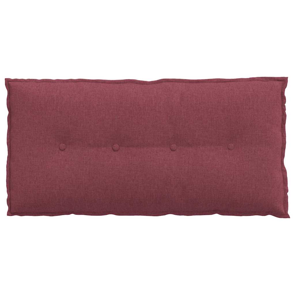 Polštář Na Záda Víno Červené 100 X 19 X 50 Cm Textil