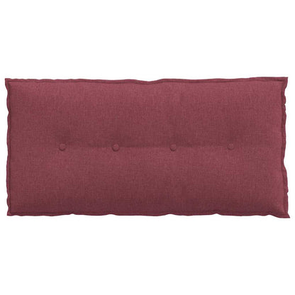 Polštář Na Záda Víno Červené 100 X 19 X 50 Cm Textil