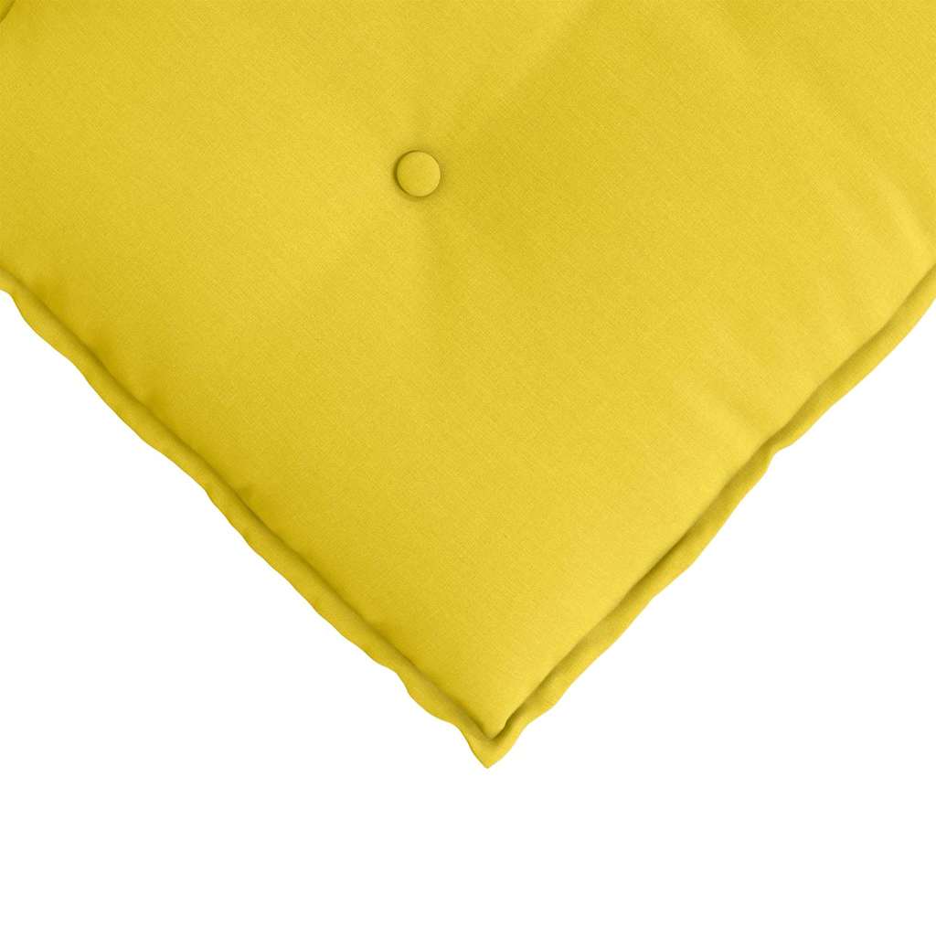 Polštář Na Záda Světlá Žlutá 100 X 19 X 50 Cm Textil