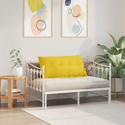 Polštář Na Záda Světlá Žlutá 100 X 19 X 50 Cm Textil