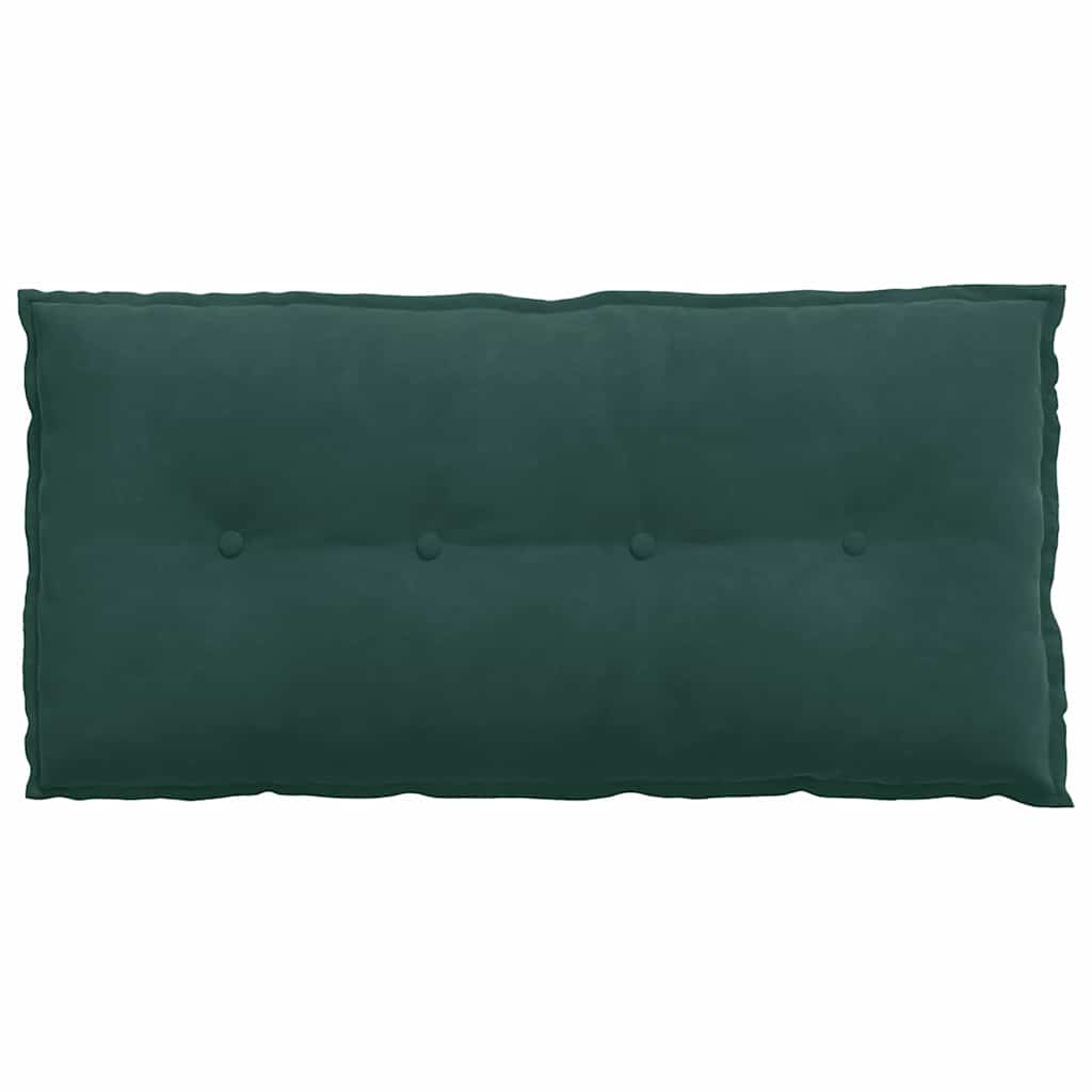 Polštář Na Záda Tmavě Zelená 100 X 50 Cm Žebrovaná Látka