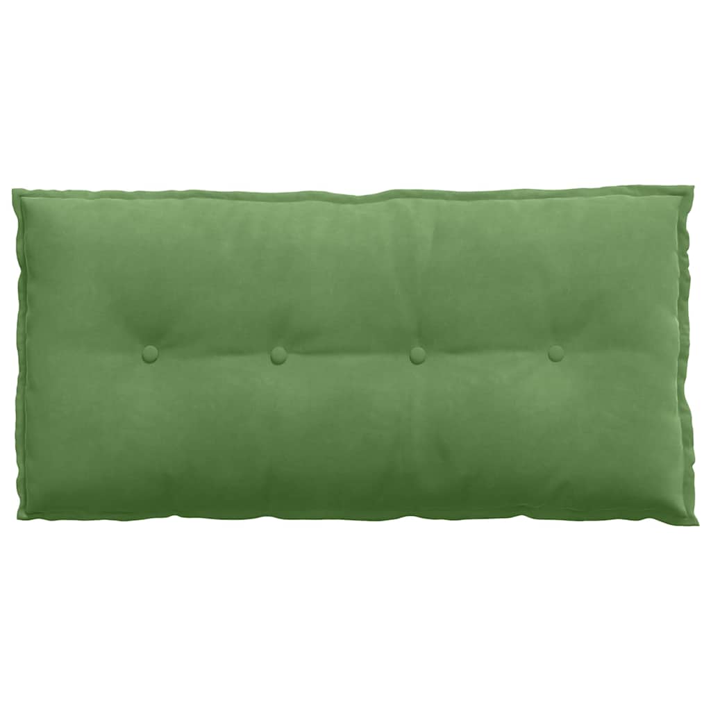 Polštář Na Záda Světlá Zelená 100 X 50 Cm Žebrovaná Látka