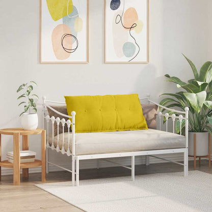 Polštář Na Záda Žlutá 100 X 50 Cm Žebrovaná Látka