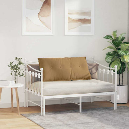 Polštář Na Záda Hnědá 100 X 50 Cm Žebrovaná Látka