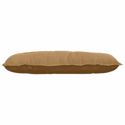 Polštář Na Záda Hnědá 100 X 50 Cm Žebrovaná Látka