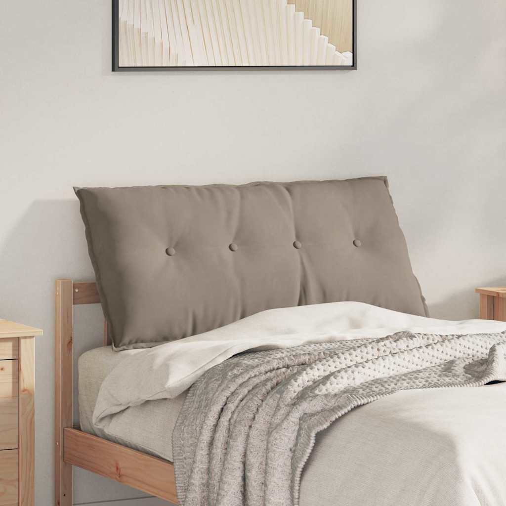 Polštář Na Záda Taupe 100 X 50 Cm Mikrovlákno