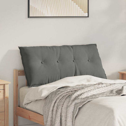 Polštář Na Záda Tmavě Šedá 100 X 50 Cm Mikrovlákno