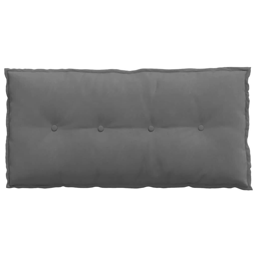 Polštář Na Záda Tmavě Šedá 100 X 50 Cm Mikrovlákno