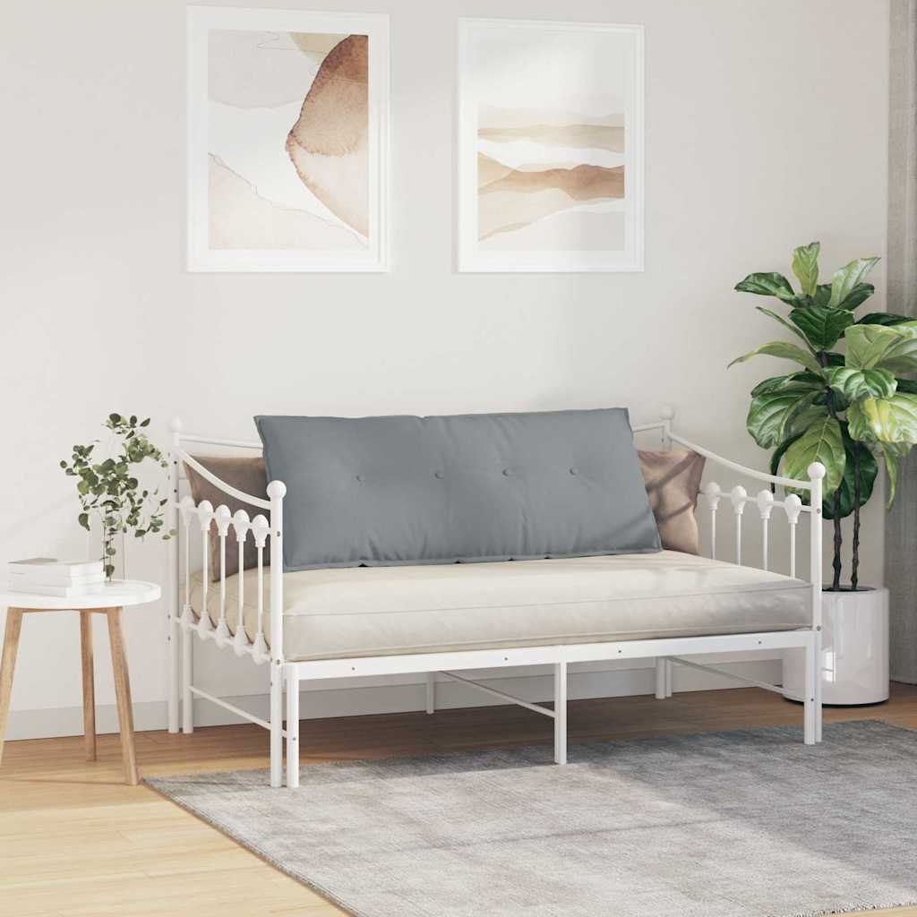 Polštář Na Záda Světle Šedá 120 X 19 X 50 Cm Textil