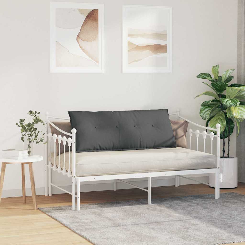 Polštář Na Záda Tmavě Šedá 120 X 19 X 50 Cm Textil