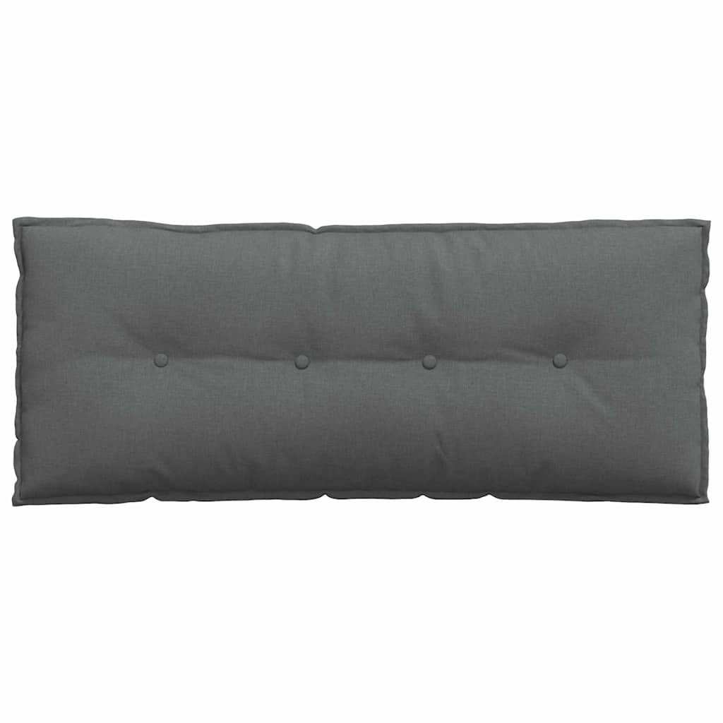 Polštář Na Záda Tmavě Šedá 120 X 19 X 50 Cm Textil