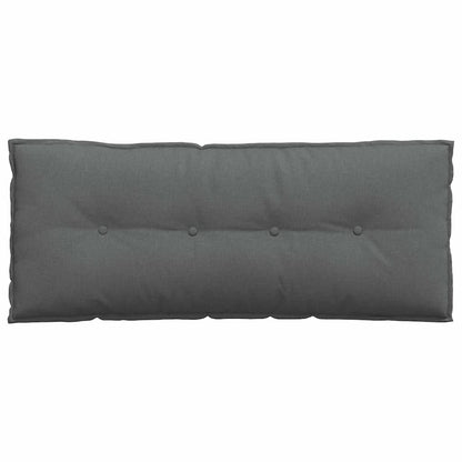 Polštář Na Záda Tmavě Šedá 120 X 19 X 50 Cm Textil