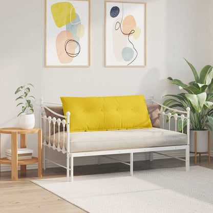 Polštář Na Záda Světlá Žlutá 120 X 19 X 50 Cm Textil