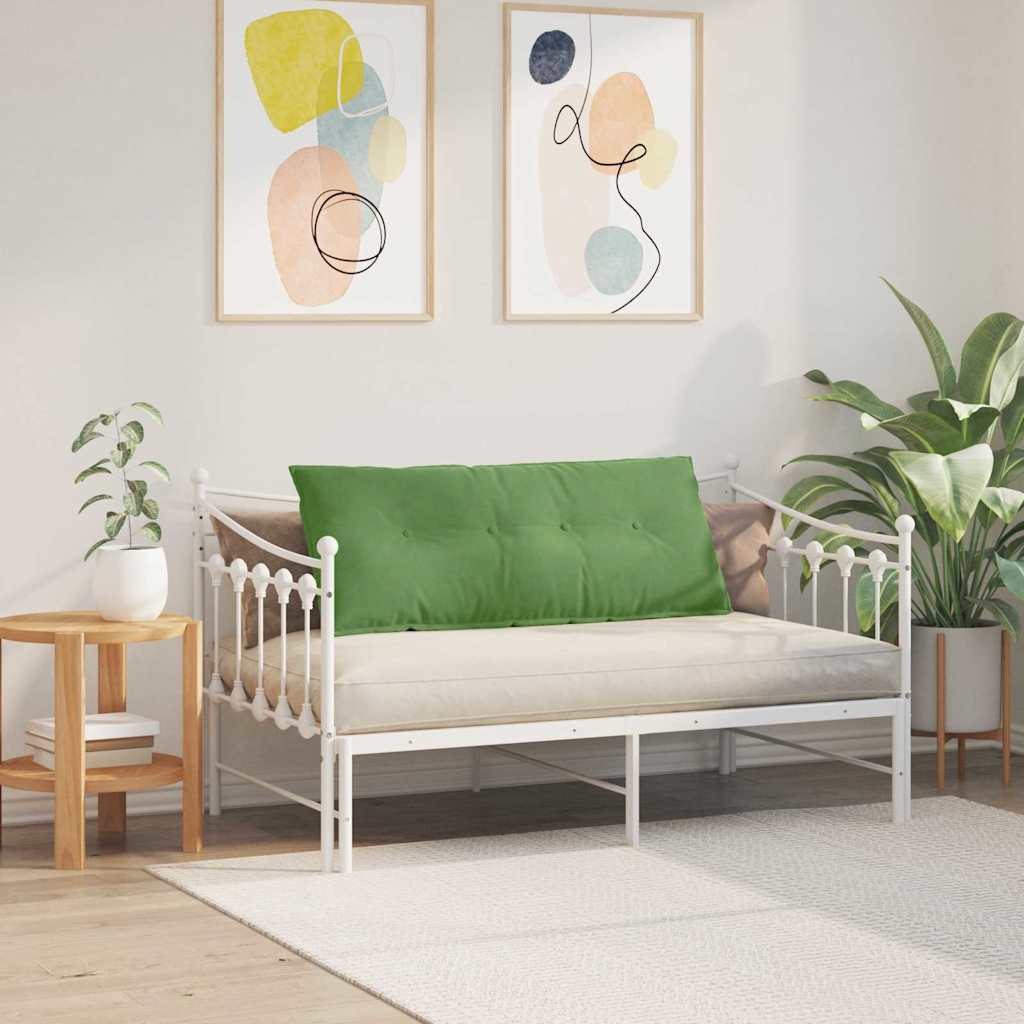 Polštář Na Záda Světlá Zelená 120 X 50 Cm Žebrovaná Látka