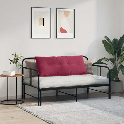 Polštář Na Záda Víno Červené 120 X 50 Cm Žebrovaná Látka